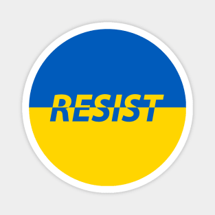 Ukraine Flag, Resist, Russian Invasion Magnet